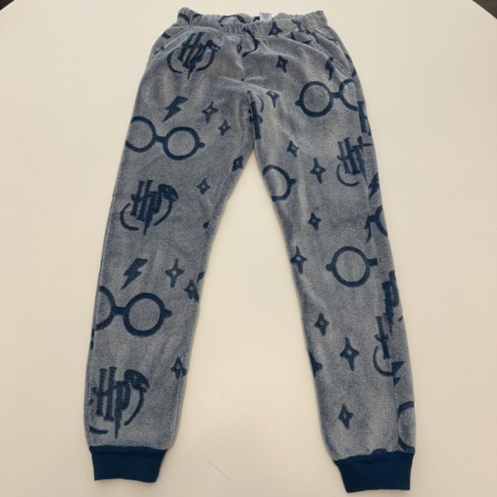 Harry Potter Wizarding World Blue Polyester Fleece Pajama Joggers‎ Womens XS